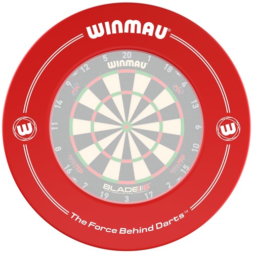 Red printed dart board - red,